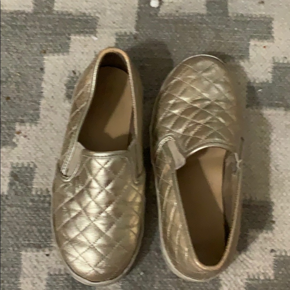 Gold slip ons